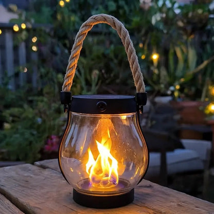 🌍Earth Day Solar Sale🌍 -  Kaliiqo™ Flickering Flame Solar Lantern Outdoor Lights