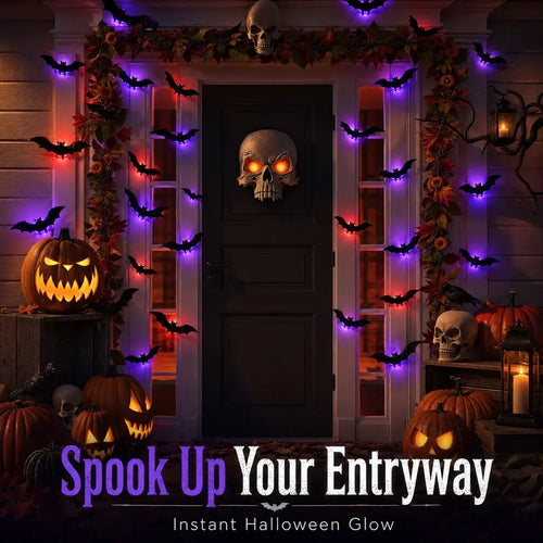 🦇 2026 3D LED Bat Wall Decor – Glowing Halloween Decor, Easy to Place & Remove
