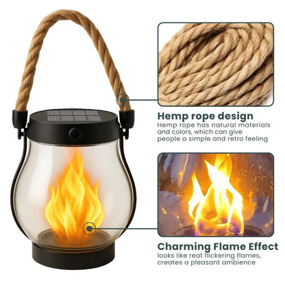 🌍Earth Day Solar Sale🌍 -  Kaliiqo™ Flickering Flame Solar Lantern Outdoor Lights