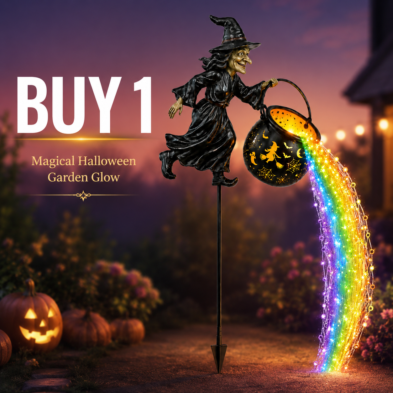 Early Halloween Special 49% OFF🎃Halloween Witch Cauldron Garden Light