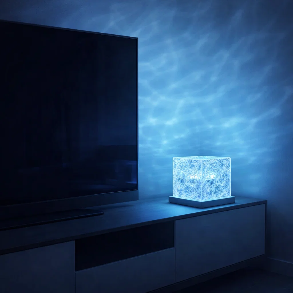 AuroraGlow Night Light Projector with Remote – 16 Ocean Wave Colors Lamp