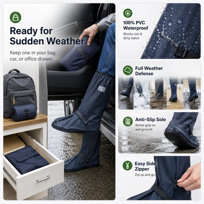 Hazels® Foldable Waterproof Boot Covers – Stay Dry in Rain, Mud & Snow
