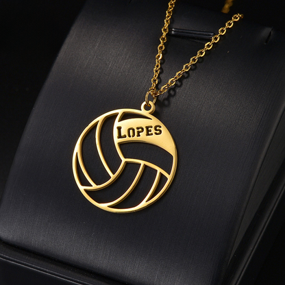 Maya Hollow Name Sport Necklace