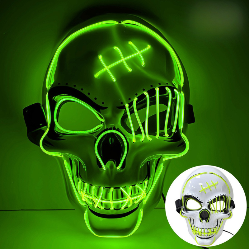 Hazels® Glowing LED Skull Mask – Own the Night