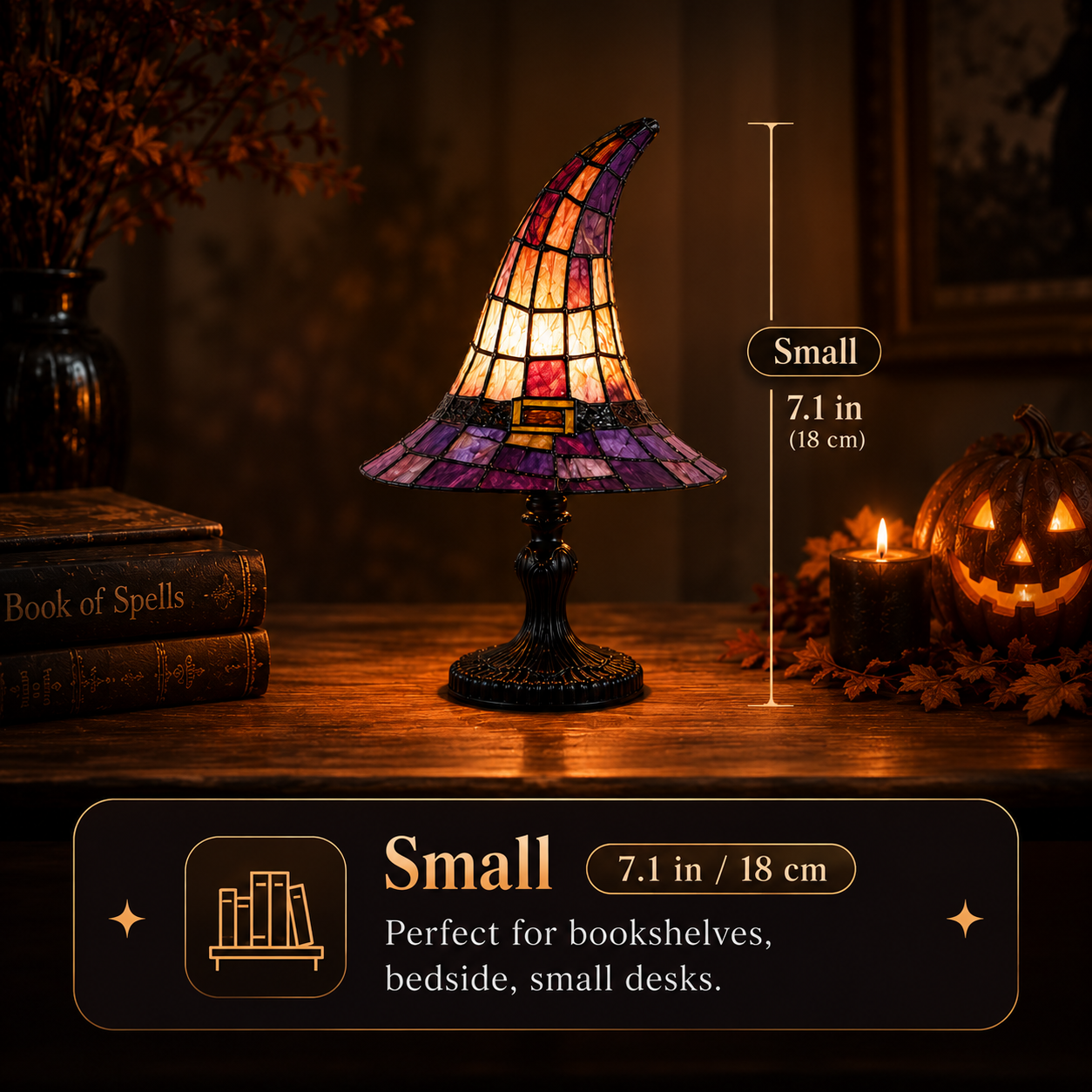 🧙‍♀️ Stained-Resin-Style Witch Hat Lamp