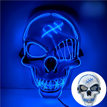 Hazels® Glowing LED Skull Mask – Own the Night
