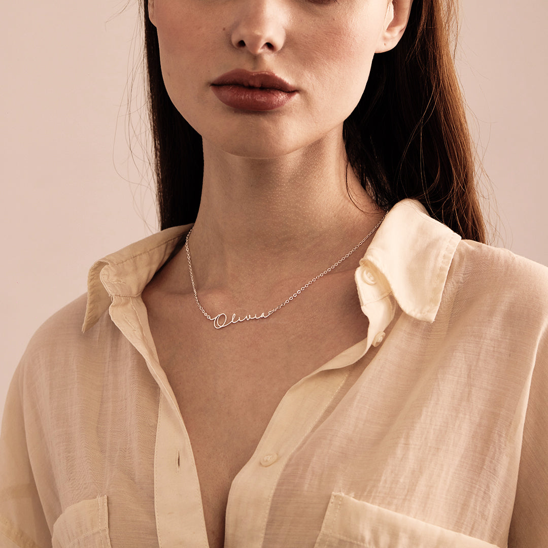 Camille Signature Personalised Minimalist Name Necklace