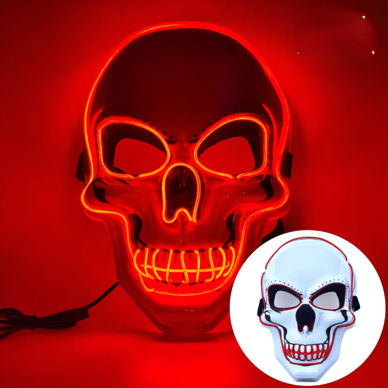Hazels® Glowing LED Skull Mask – Own the Night