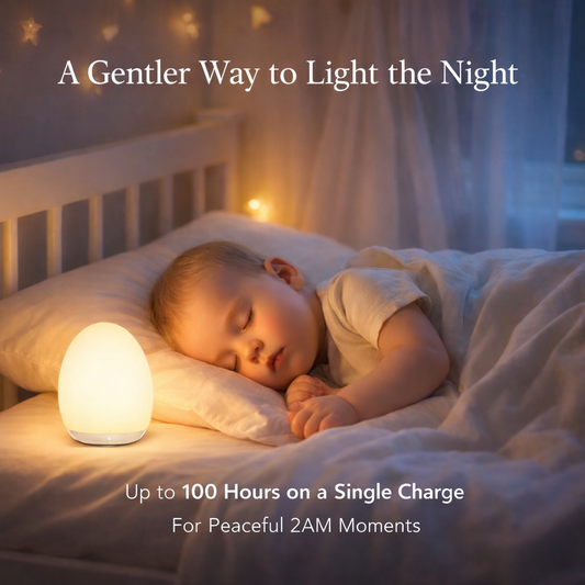 🌍Earth Day Solar Sale🌍 Egg Night Light for Kids – Rechargeable Tap Light with Touch Control