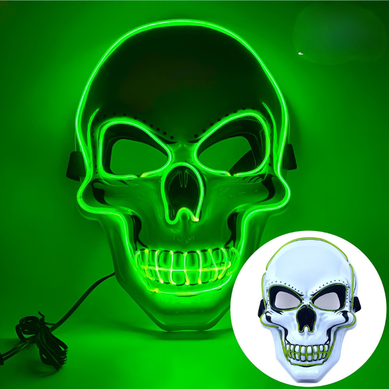 Hazels® Glowing LED Skull Mask – Own the Night