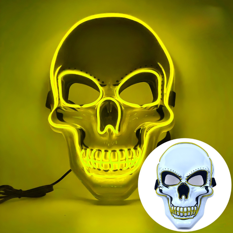 Hazels® Glowing LED Skull Mask – Own the Night