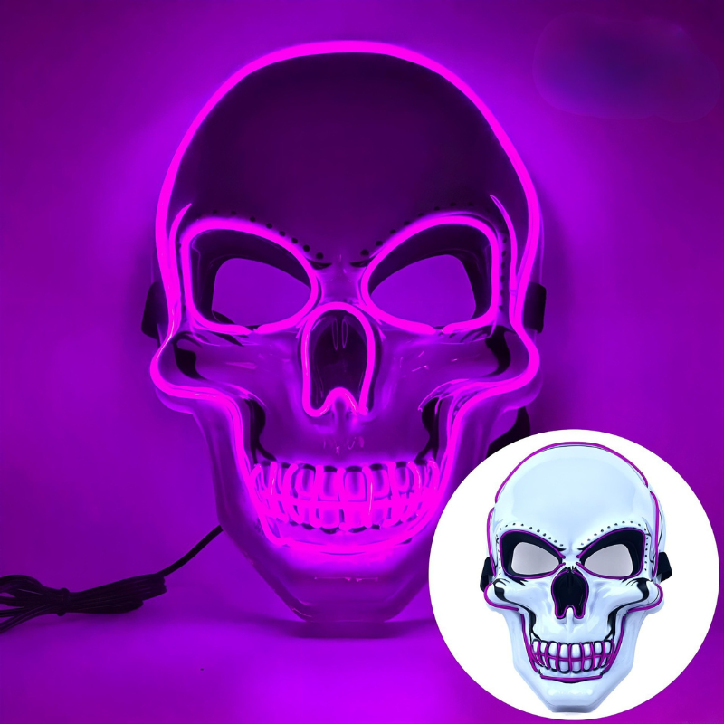 Hazels® Glowing LED Skull Mask – Own the Night