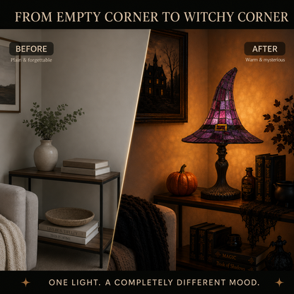 🧙‍♀️ Stained-Resin-Style Witch Hat Lamp