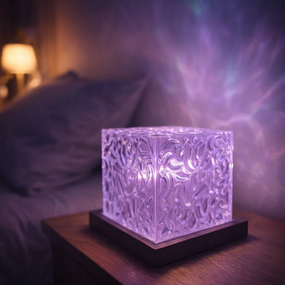 AuroraGlow Night Light Projector with Remote – 16 Ocean Wave Colors Lamp