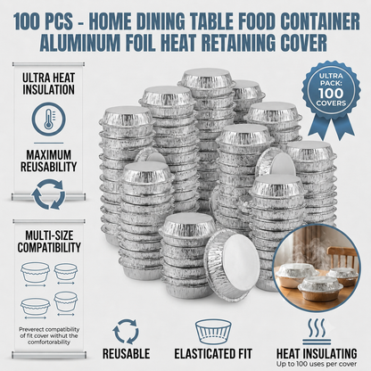 2026🔥LAST DAY SALE 74% OFF Home dining table & food container aluminum foil heat-retaining cover (Copy)
