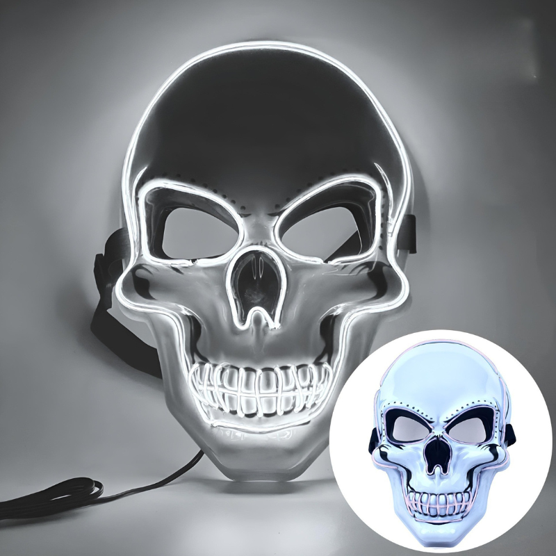 Hazels® Glowing LED Skull Mask – Own the Night