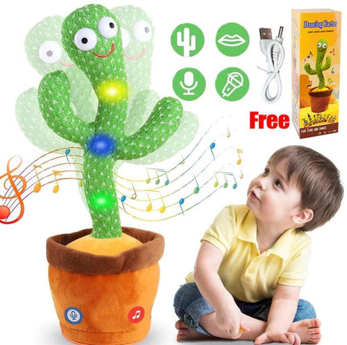 🌍Earth Day Solar Sale🌍 Interactive Dancing Talking Cactus Toy – Singing, Voice Repeating & Light-Up Toy🌵