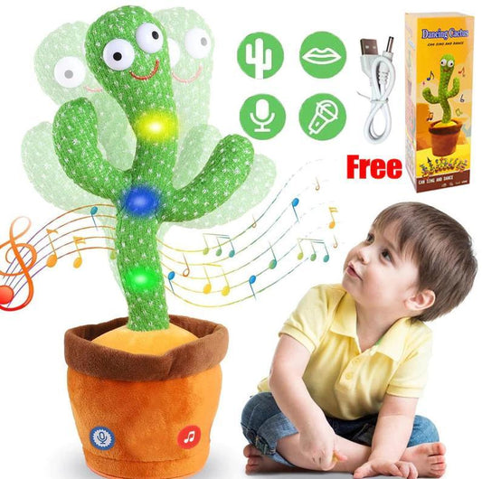 🌍Earth Day Solar Sale🌍 Interactive Dancing Talking Cactus Toy – Singing, Voice Repeating & Light-Up Toy🌵