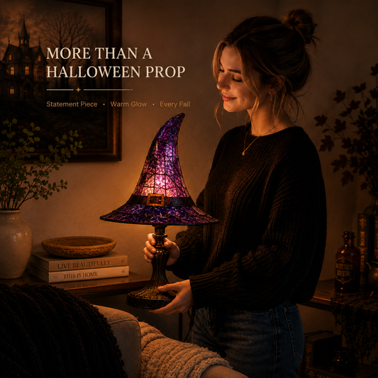 🧙‍♀️ Stained-Resin-Style Witch Hat Lamp
