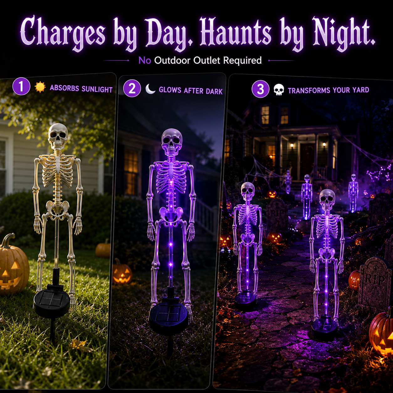 💀 Hazels® Solar Skeleton Garden Lights