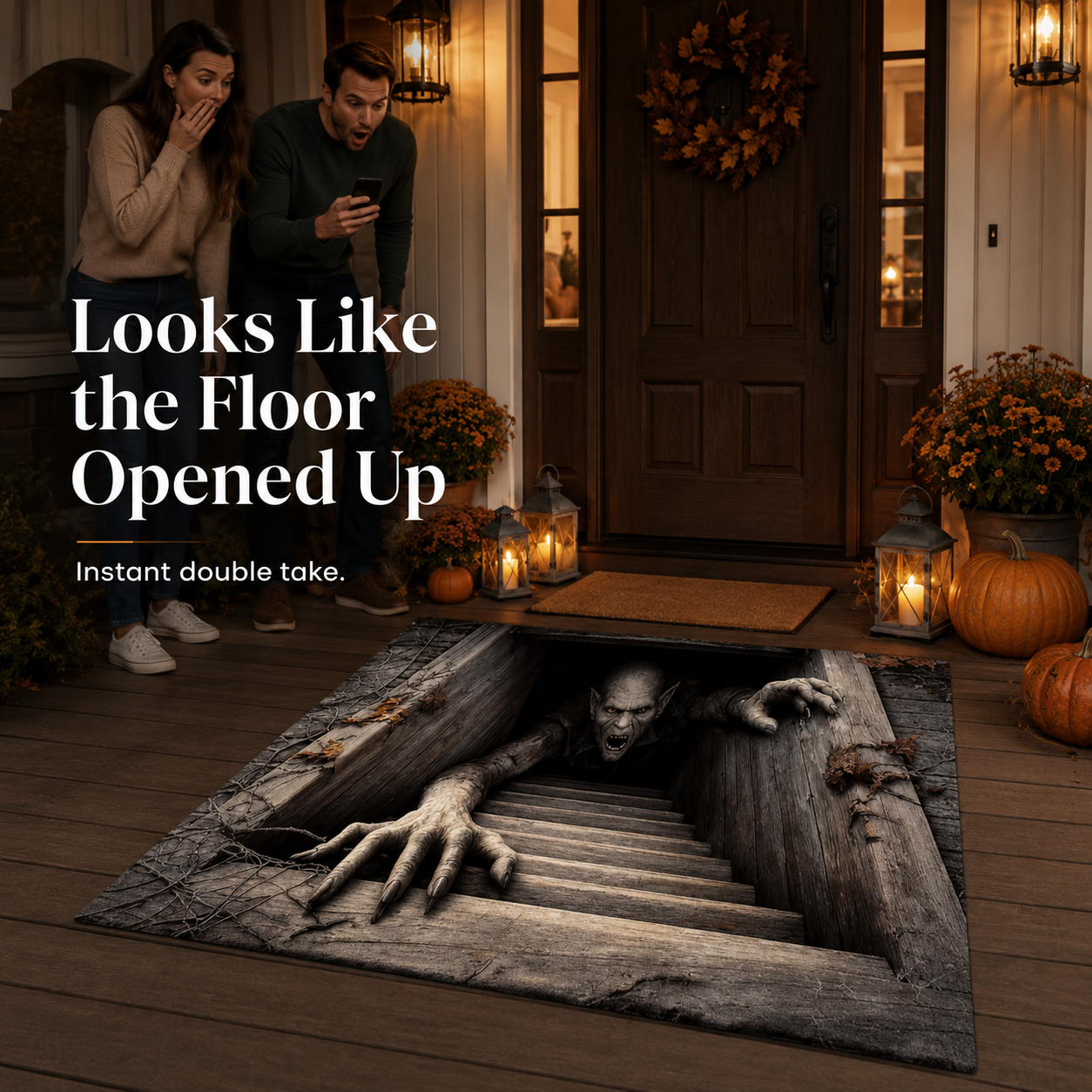 🔥 Limited-Time 50% OFF 🎃 Hazels® Creeping Ghoul 3D Illusion Rug