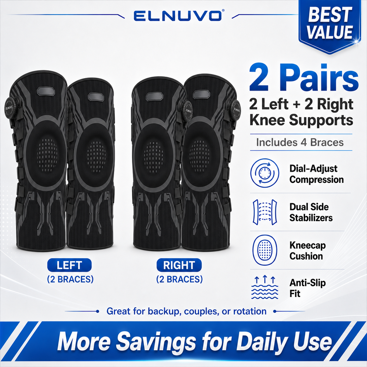Hazels® Advanced Adjustable Multi-Function Sports Knee Support Brace