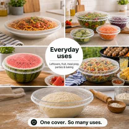 ⏳LAST DAY SALE 50% OFF!!🔥Hazels® Disposable Stretch Food Covers for Bowls & Plates