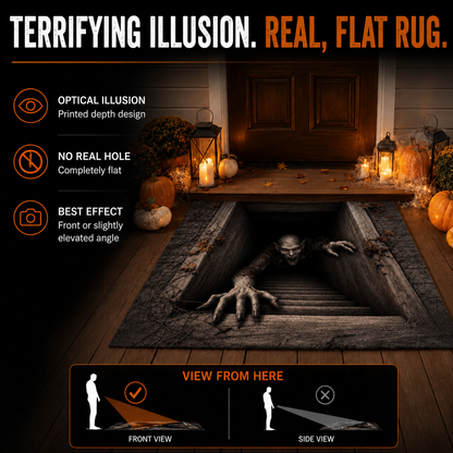 🔥 Limited-Time 50% OFF 🎃 Hazels® Creeping Ghoul 3D Illusion Rug