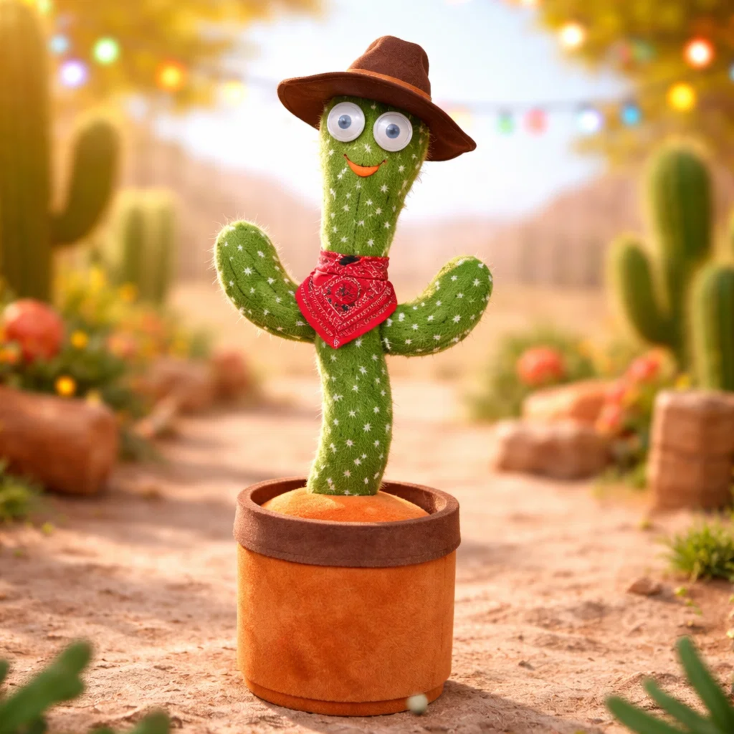 🌍Earth Day Solar Sale🌍 Interactive Dancing Talking Cactus Toy – Singing, Voice Repeating & Light-Up Toy🌵
