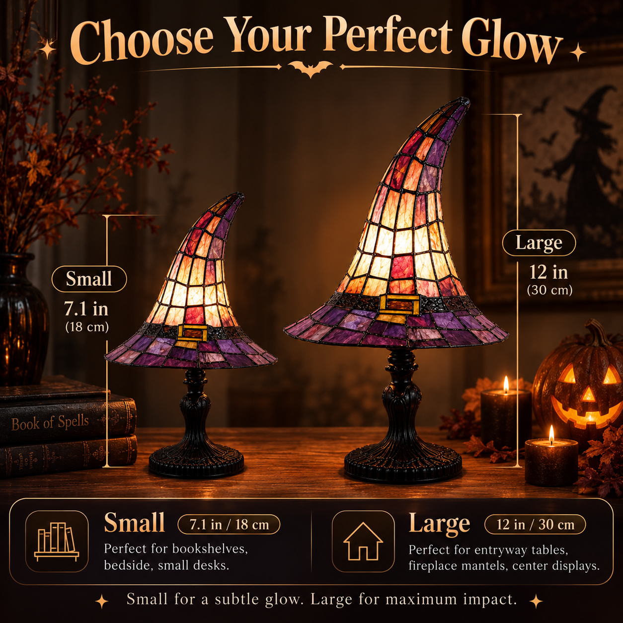 🧙‍♀️ Stained-Resin-Style Witch Hat Lamp
