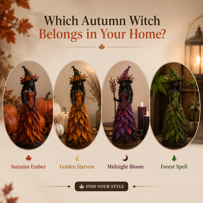 🔥LAST DAY 50% OFF - 🧙‍♀️Enchanted Autumn Witch Figurine (📦 Free Shipping)