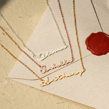 Camille Signature Personalised Minimalist Name Necklace