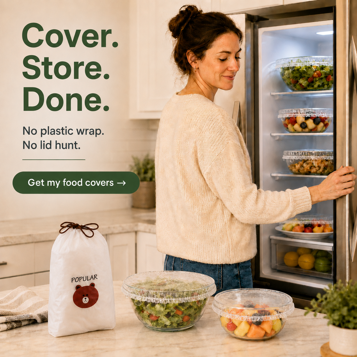 ⏳LAST DAY SALE 50% OFF!!🔥Hazels® Disposable Stretch Food Covers for Bowls & Plates