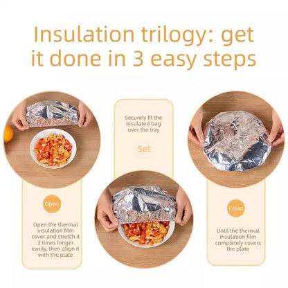2026🔥LAST DAY SALE 74% OFF Home dining table & food container aluminum foil heat-retaining cover (Copy)