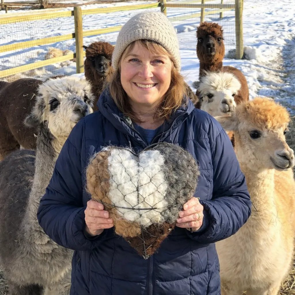 💗Saint Patrick's Day Sale💗 Handmade Alpaca Fiber Bird Nesting Heart🕊️