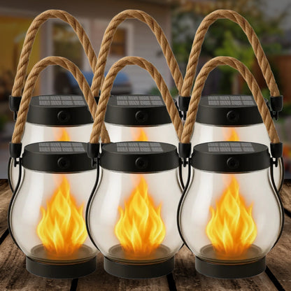 🌍Earth Day Solar Sale🌍 -  Kaliiqo™ Flickering Flame Solar Lantern Outdoor Lights