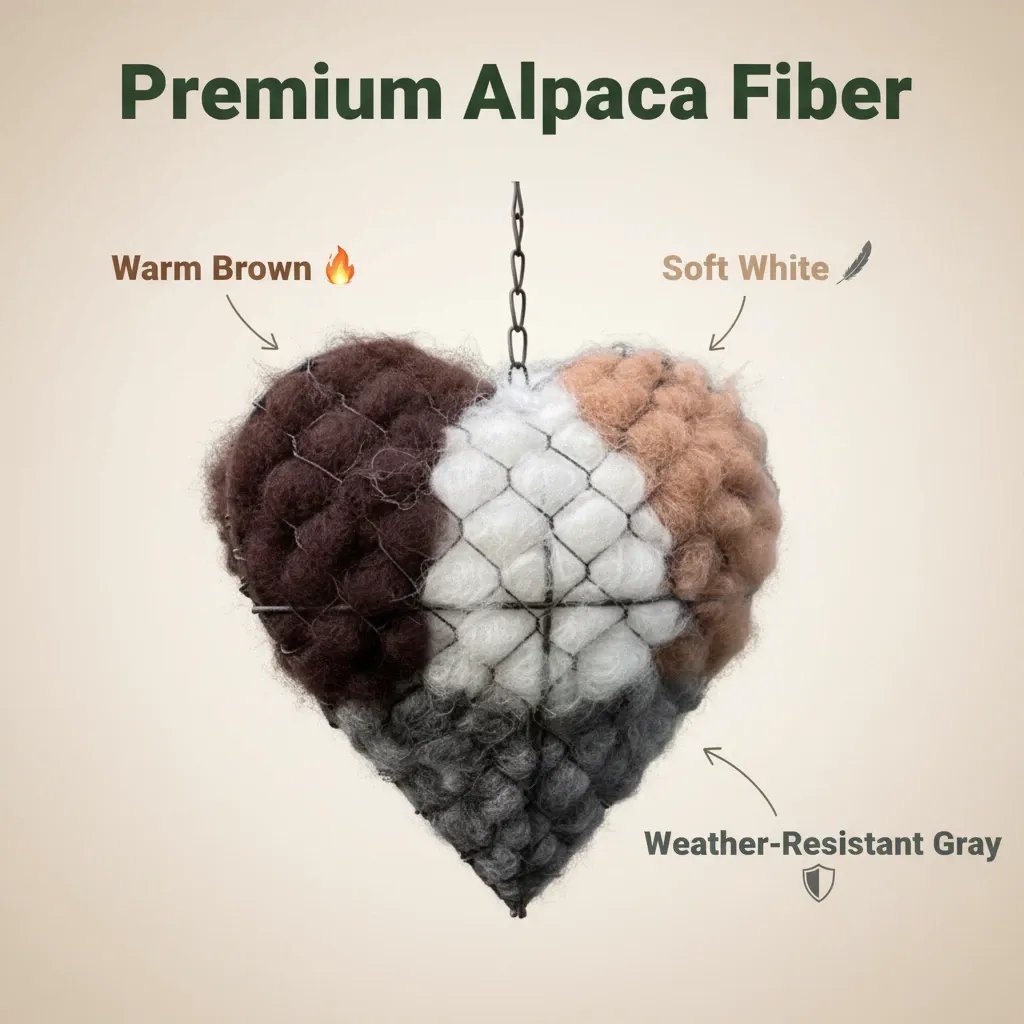 💗Saint Patrick's Day Sale💗 Handmade Alpaca Fiber Bird Nesting Heart🕊️