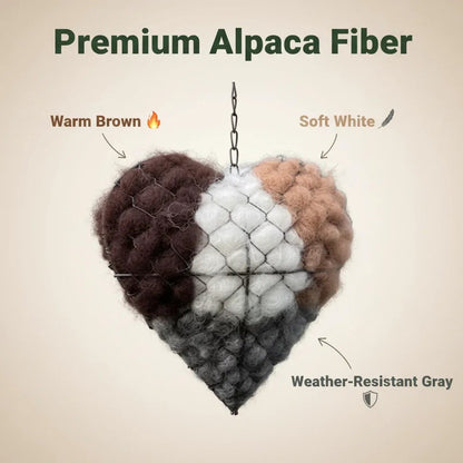 💗Saint Patrick's Day Sale💗 Handmade Alpaca Fiber Bird Nesting Heart🕊️