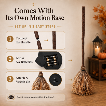 Hazels®PotterBroom Self-Moving Enchanted Broom