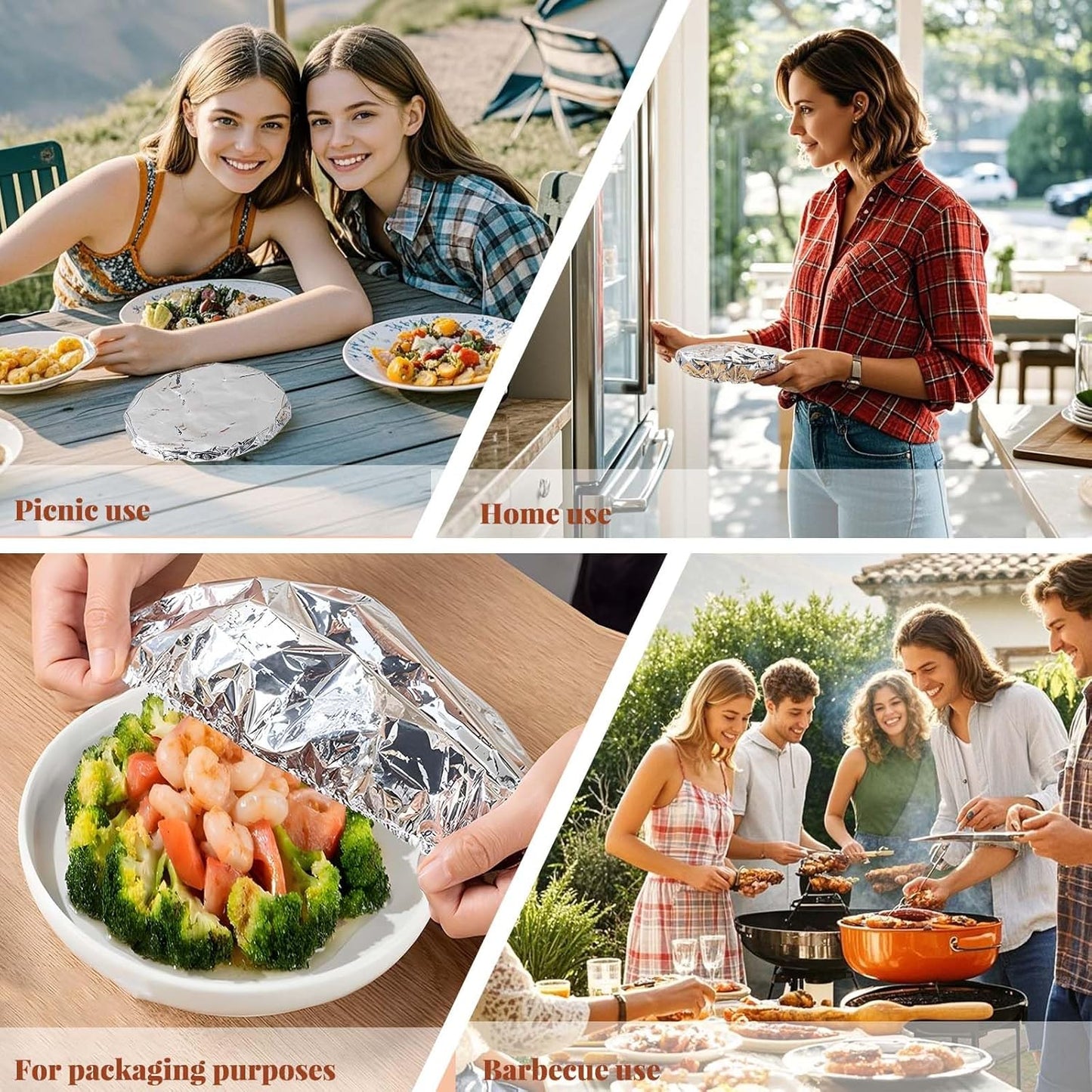 2026🔥LAST DAY SALE 74% OFF Home dining table & food container aluminum foil heat-retaining cover (Copy)