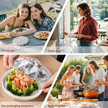 2026🔥LAST DAY SALE 74% OFF Home dining table & food container aluminum foil heat-retaining cover (Copy)