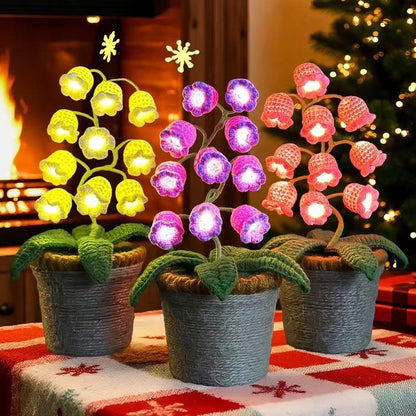 🌸 Lily of the Valley Lamp, Handmade Crochet Artificial Flower Night Light