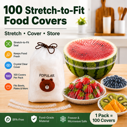 ⏳LAST DAY SALE 50% OFF!!🔥Hazels® Disposable Stretch Food Covers for Bowls & Plates