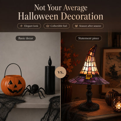 🧙‍♀️ Stained-Resin-Style Witch Hat Lamp
