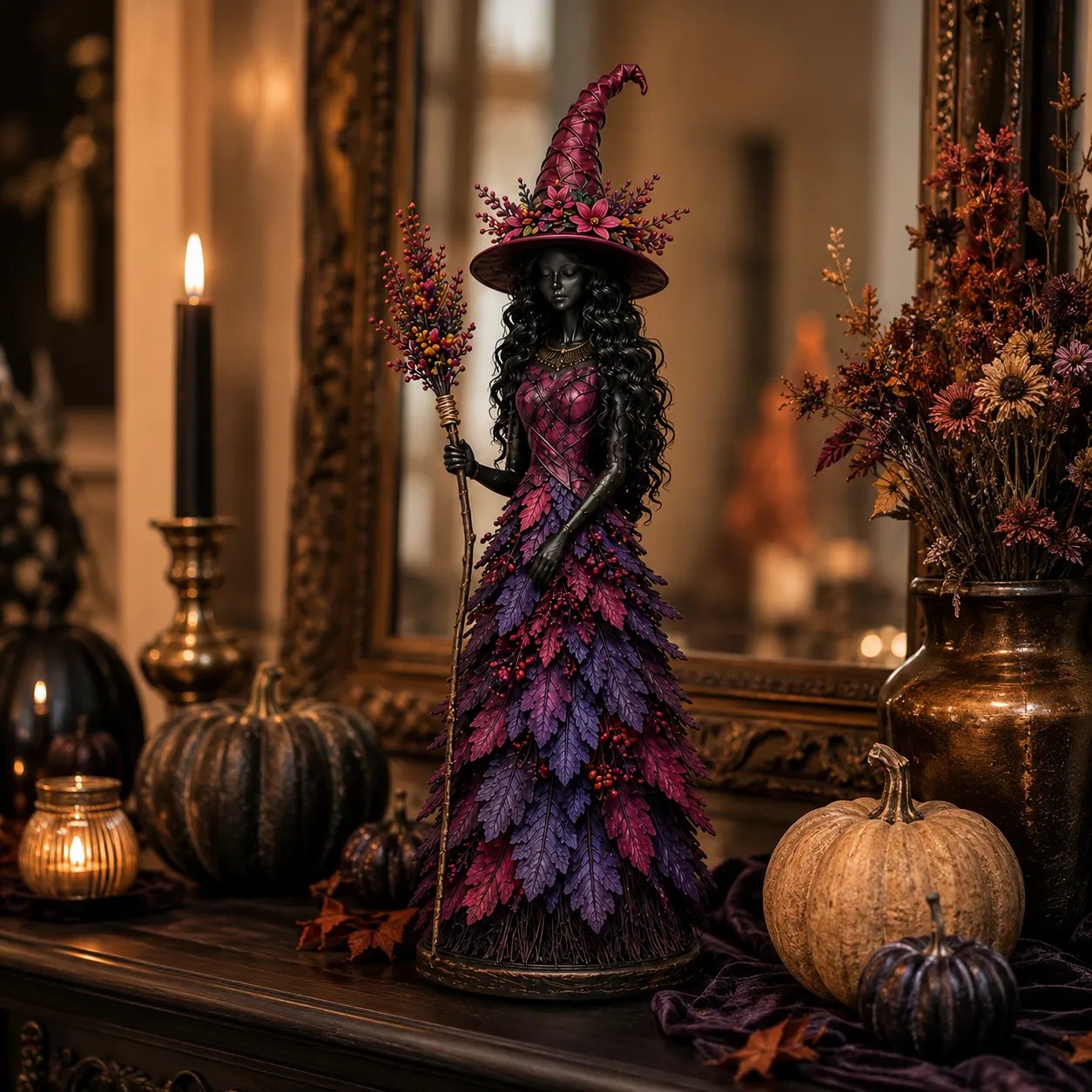 🔥LAST DAY 50% OFF - 🧙‍♀️Enchanted Autumn Witch Figurine (📦 Free Shipping)