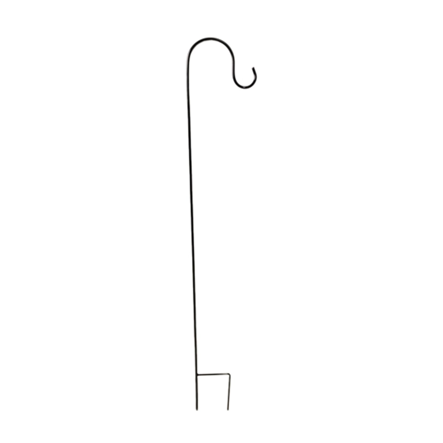 Black Metal Shepherds Hook Lantern Hangers with Prong Base