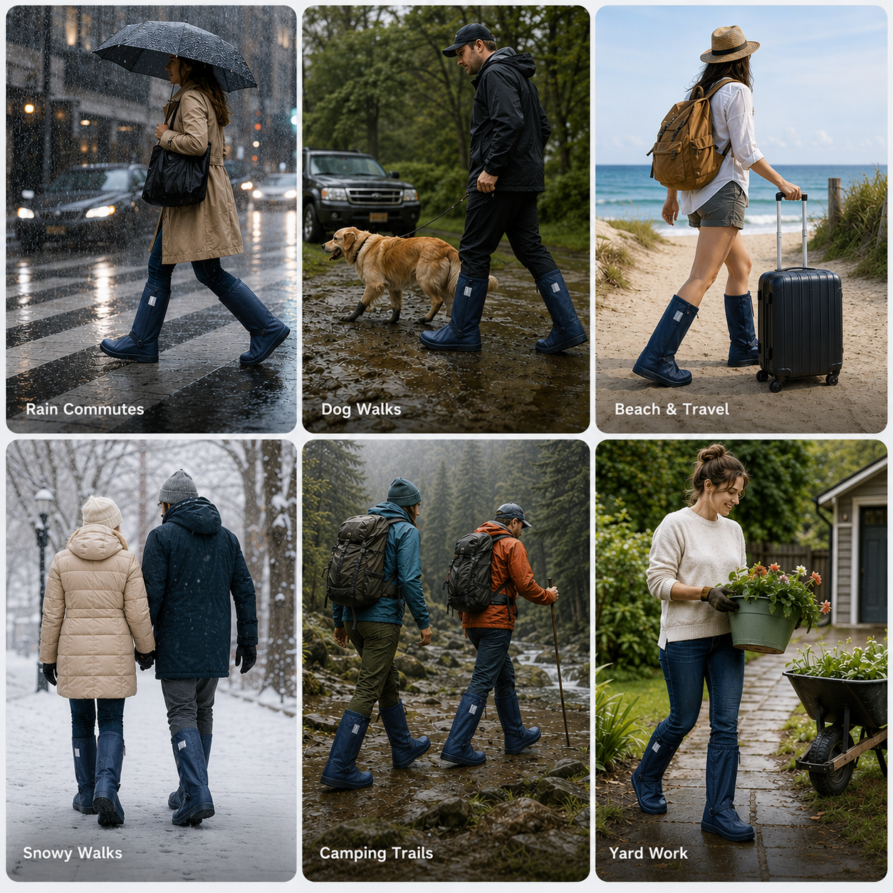 Hazels® Foldable Waterproof Boot Covers – Stay Dry in Rain, Mud & Snow