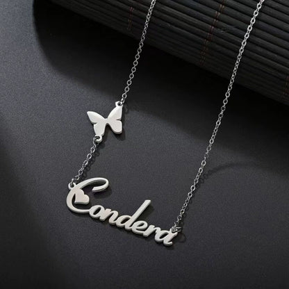 Butterfly Love Name Necklace