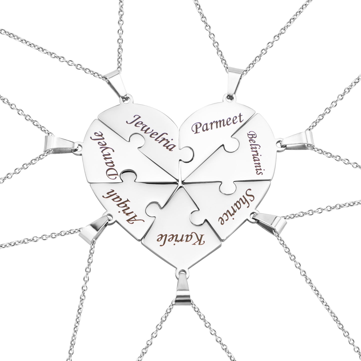 Natalie Personalized Heart Clavicle Necklace