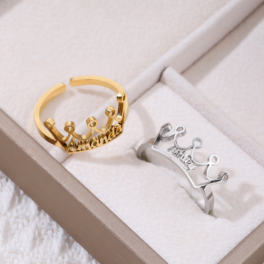 Ivy Crown Handmade Open Ring